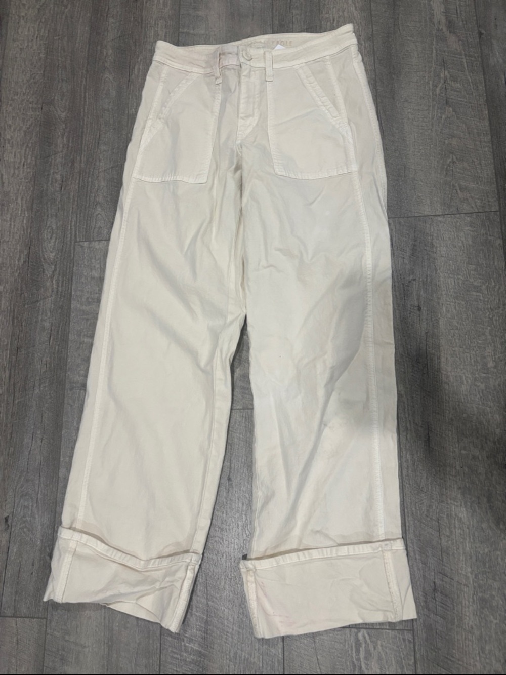 Womens Casual White straight leg Pants